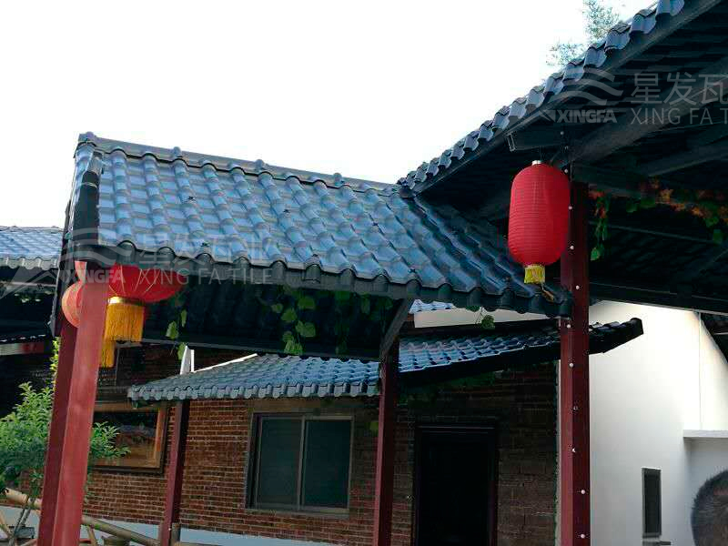 園林建筑搭建樹脂瓦涼亭，將景觀與藝術(shù)融合，別具一格！