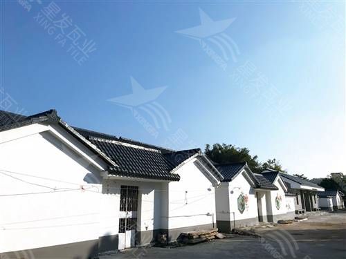 石家莊仿古樹脂瓦一體屋檐裝飾塑料瓦片 古建筑門樓圍墻瓦中式門頭仿古瓦 星發(fā)牌定制